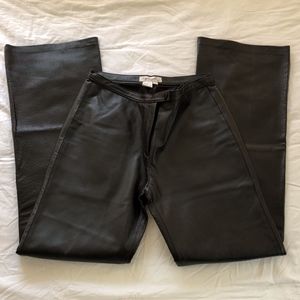 Spiegel Black Leather Pants Lined Size 6